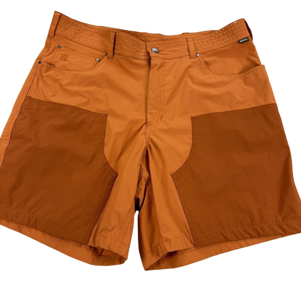 Howler Bros Watermans Work Shorts Mens 40 Orange Ripstop Cargo Outdoor 40x8